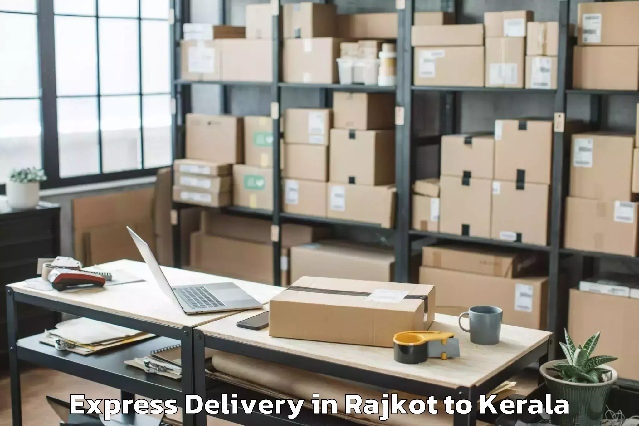 Book Rajkot to Kalavoor Express Delivery